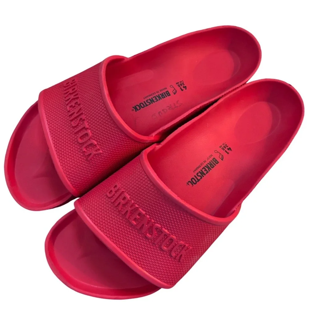 Birkenstock Barbados‎ EVA Red Slide Sandals Mens 8 Womens 10 EU 41